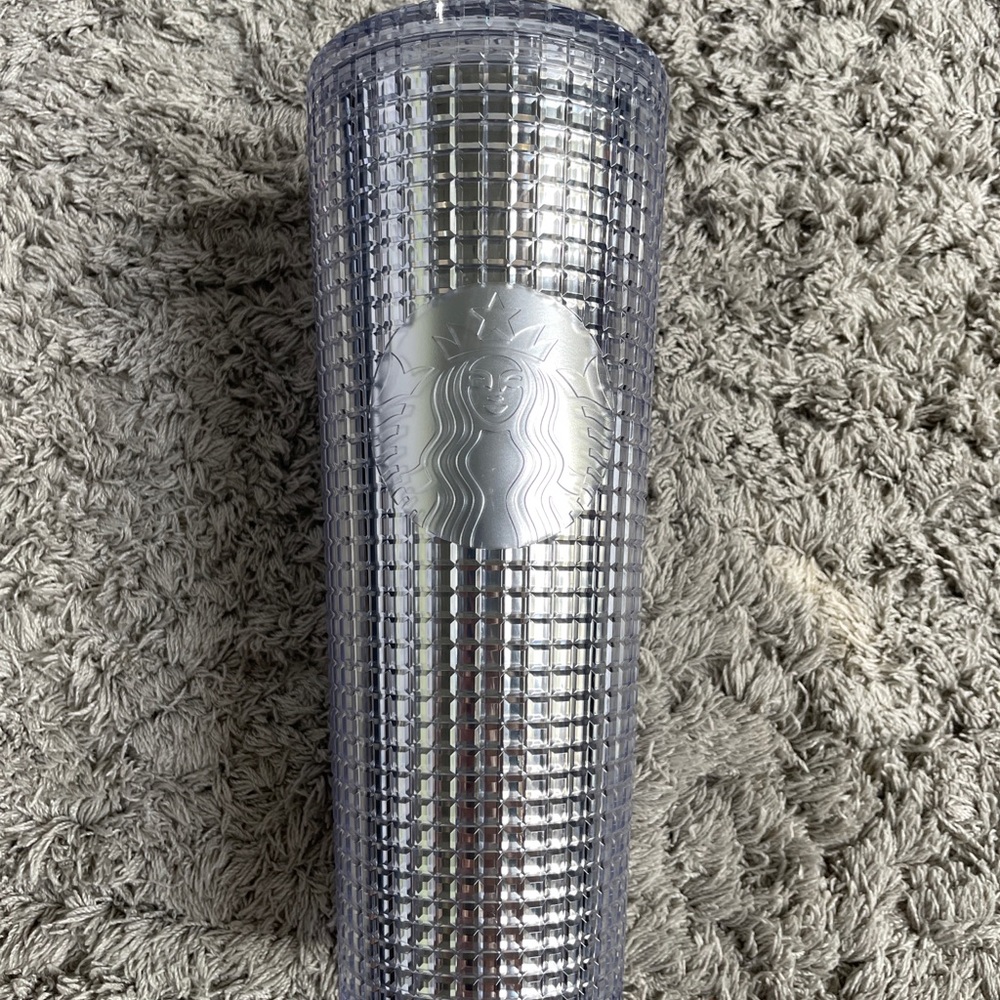 Starbucks Silver Disco Grid Cold Cup